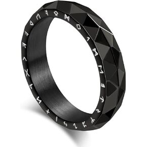 King Ring 5mm Nordic Rings – Viking Character Stainless Steel Bands - Designed in USA in Saudi Arabia