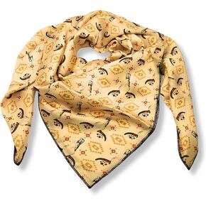 Wild Rag Silk Scarf 36 inch Western Cowboy Bandana Square Silky Wild Rags, Cow Skull Pattern Scarves in Saudi Arabia