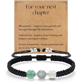 Evil Eye Triple Protection Anxiety Relief Bracelet for Women Men, Handmade Natural Healing Crystal Gifts for Friends Family in Saudi Arabia