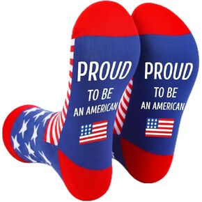 American Flag Socks for Men Women American Citizenship Gifts, Funny Proud to Be an American Crew Socks, Patriotic USA 4th of July Independence Freedom Day Gifts in Saudi Arabia