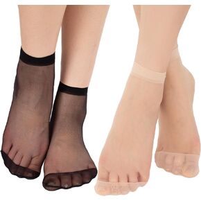 12 Pairs Women's Ankle High Sheer Socks Tight Hosiery Crew Stocking Reinforced Toe for Women in Saudi Arabia