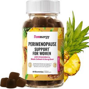 Perimenopause Support Gummies for Women - Menopause Relief Estrogen & Hormone Balance Supplement with Black Cohosh Chasteberry Vitamins D3 B6 for Hot Flashes Night Sweats & Mood Swings in Saudi Arabia