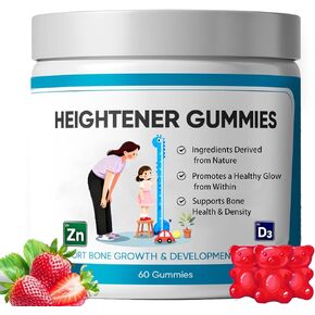 Heightener Gummies, Natural Height Growth Supplement for Teens and Adults, Increase Bone Strength with Calcium & Zinc, Vitamin C, D, L-Arginine, 60 Gummy (1PCS) in Saudi Arabia