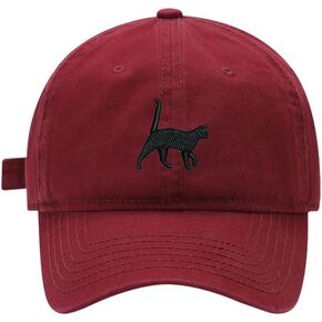 Mens Baseball Caps Black Cat - 02 Embroidered Adjustable Washed Cotton Dad Hat in Saudi Arabia