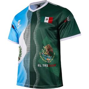Soccer Jersey for Men Short Sleeve Training Shirt Breathable Sport Casual T Shirt for Soccer Fans Guatemala，Mexico in Saudi Arabia