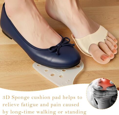 4Pairs Ball of Foot Cushion Pads Sock Women's Toe Cover Metatarsal Pads Invisible Socks with Padding Soft Forefoot Pad for Ball Reusable Toe Topper Socks Invisible Toeless Half Sock for Foot High Heel in Saudi Arabia