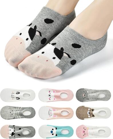 RYI 9 Pairs Women Cute No Show Liner Socks for Flats Slip on Shoes Invisible Hidden Low Profile for Boat Shoe 5-9 in Saudi Arabia