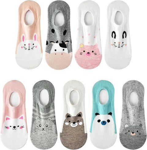 RYI 9 Pairs Women Cute No Show Liner Socks for Flats Slip on Shoes Invisible Hidden Low Profile for Boat Shoe 5-9 in Saudi Arabia