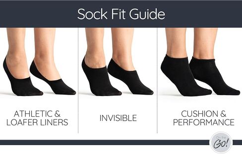 On The Go Hosiery On The Go Women's Fashion Invisible No Show Socks (6 Pair/ 3 Pack) (Black White Stripes) One Size Q-03 in Saudi Arabia