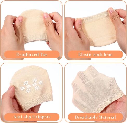 cobee 9 Pairs Women's Toe Socks for Mules, No Show Toe Topper Socks Comfortable Half Sock Toes Topper Covers Non-slip Mule Sock Invisible Toes Toppers Liner for Women in Kuwait