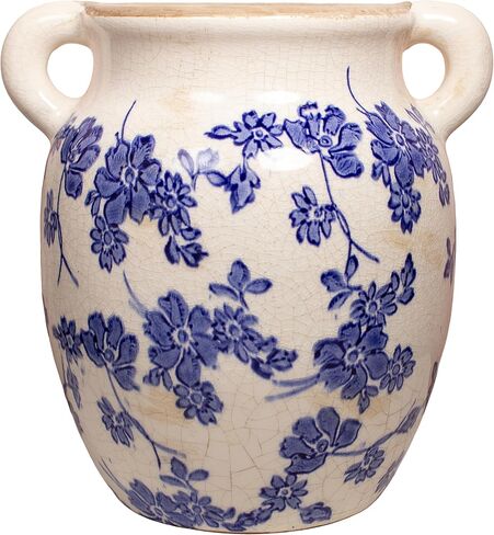 Vintage Ceramic Flower Vase, 7.9'' Rustic Farmhouse & French Country Decor for Coffee Table, Dining Table Centerpieces, Entryway Accent, House Decoration Living Room Home Decor, Blush Sage in Saudi Arabia