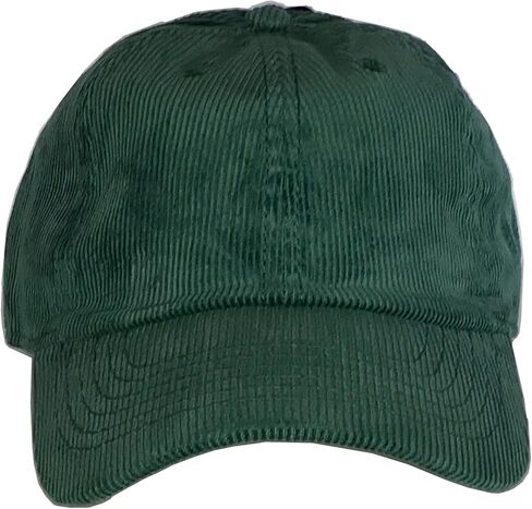 Newhattan Solid Corduroy 100% Cotton Vintage Unisex Baseball Adjustable Polo Trucker Cap Hat (Green) in Saudi Arabia