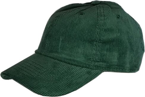 Newhattan Solid Corduroy 100% Cotton Vintage Unisex Baseball Adjustable Polo Trucker Cap Hat (Green) in Saudi Arabia
