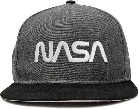 قبعة DALIX NASA المسطحة المطرزة على شكل دودة in Kuwait