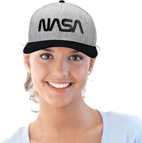 قبعة DALIX NASA المسطحة المطرزة على شكل دودة in Kuwait