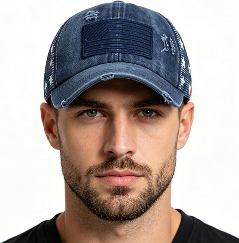 Women Men Patriotic Baseball Hats for 4th of July American Flag Trucker Hats Adjustable USA Dad Caps Medium in Saudi Arabia