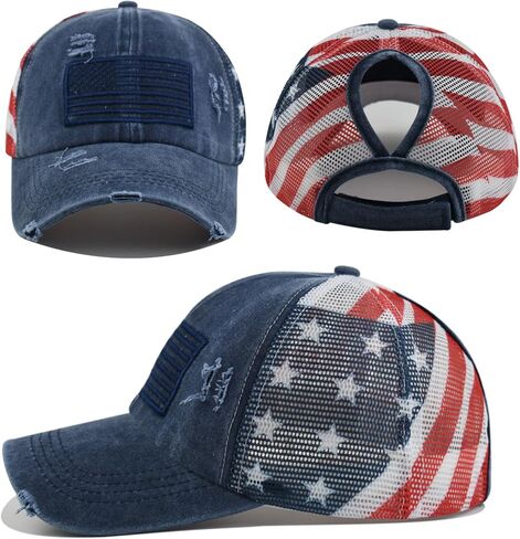 Women Men Patriotic Baseball Hats for 4th of July American Flag Trucker Hats Adjustable USA Dad Caps Medium in Saudi Arabia