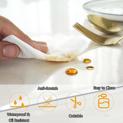 Clear Plastic Vinyl Carpet Protector Cover Extra Large Protect Wooden Flooring Matt Matt Mats,Rugs Protectors/Protect Pad For Bedroom, Balcony/Kame, Clear, 100cmX100cm/40"X40" in Kuwait