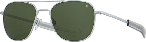 AO American Optical Matte Silver Original Pilot Sunglasses | Nylon & Glass Lenses | Polarized & Non-Polarized in Saudi Arabia