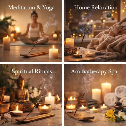 Incense Sticks Variety Pack, 150 Count – Nag Champa, Sandalwood, Lavender, Rose, Oud, Dragon Blood, Jasmine, Pineapple, Floral Harmony & Fruity Burst | 10 Scents × 15 Sticks | Natural Incense Set in Saudi Arabia