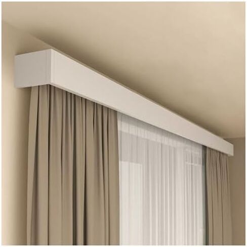 Aluminum Double Rail Wall-Mounted Curtain Track System - Versatile for Roller Blinds, Venetian Blinds & Cornice Boards - Easy Installation & Sleek Design in Kuwait