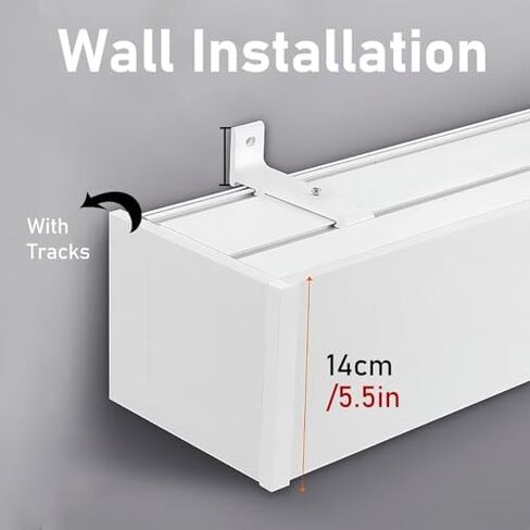 Aluminum Double Rail Wall-Mounted Curtain Track System - Versatile for Roller Blinds, Venetian Blinds & Cornice Boards - Easy Installation & Sleek Design in Kuwait