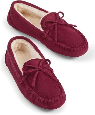 Collections Etc Women's Faux Suede Moccasins in Kuwait