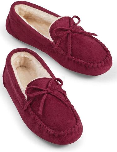 Collections Etc Women's Faux Suede Moccasins in Kuwait