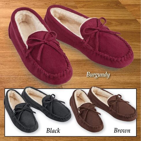 Collections Etc Women's Faux Suede Moccasins in Kuwait
