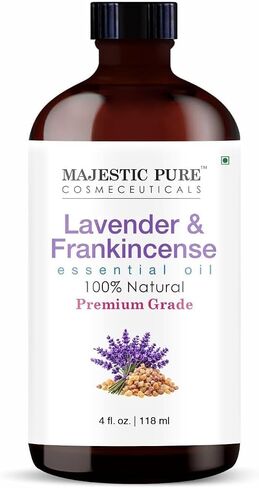 Majestic Pure Lavender & Frankincense Essential Oil Blend, 4 Fl Oz | Aromatherapy Oil, For Diffusers, For Humidifiers, Candle & Soap Making in Saudi Arabia