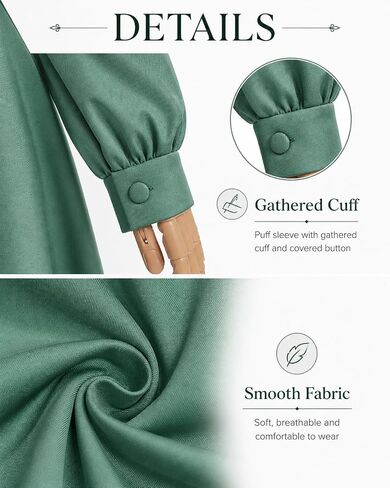Women's Green Cottagecore Prairie Dress Long Sleeve Maxi Dress Victorian Renaissance Cosplay Costume for Halloween in Saudi Arabia