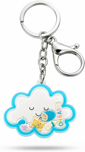Acrylic Keychain with Floating Pieces Inside, Cute Kawaii Charm for Backpack Bag, Gift for Women Girls in Saudi Arabia
