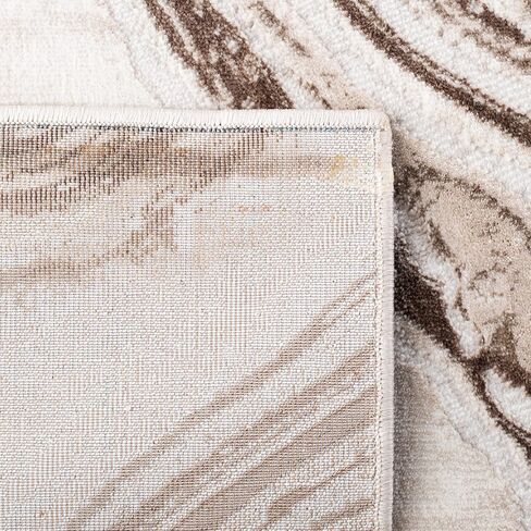 سجادة SAFAVIEH Meadow Collection - 2 × 8 بوصة، بيج وبني، تصميم تجريدي حديث، لا يتساقط ويسهل العناية به، مثالي للمناطق ذات حركة المرور العالية في غرفة المعيشة وغرفة النوم (MDW564B) in Kuwait