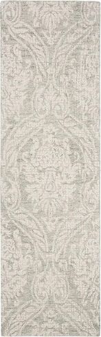 سجادة SAFAVIEH Abstract Collection Runner - 2'3" x 8'، رمادي وعاجي، صوف مصنوع يدويًا، مثالية للمناطق ذات حركة المرور العالية في غرفة المعيشة وغرفة النوم (ABT204A) in Kuwait