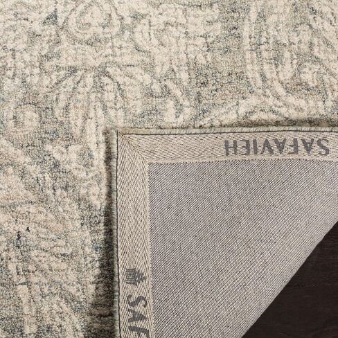 سجادة SAFAVIEH Abstract Collection Runner - 2'3" x 8'، رمادي وعاجي، صوف مصنوع يدويًا، مثالية للمناطق ذات حركة المرور العالية في غرفة المعيشة وغرفة النوم (ABT204A) in Kuwait