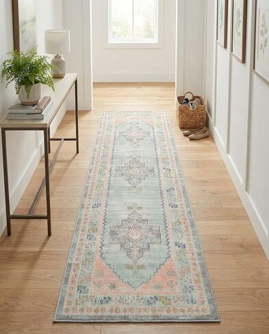 Rugs.com - سجادة Whitney Collection - سجادة وردية سهلة التنظيف بطول 8 أقدام - مثالية للممرات والمطابخ والمداخل in Kuwait