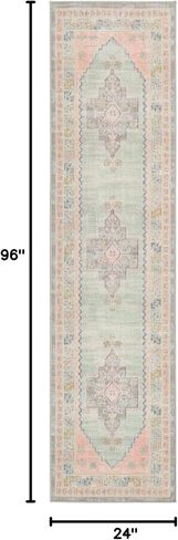 Rugs.com - سجادة Whitney Collection - سجادة وردية سهلة التنظيف بطول 8 أقدام - مثالية للممرات والمطابخ والمداخل in Kuwait