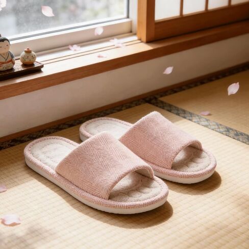 Dokela Womens Open Toe House Slippers Breathable Slip-on Indoor Slippers with Memory Foam Soft Machine Washable Bedroom Home Shoes in Saudi Arabia