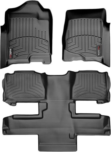WeatherTech Custom Fit FloorLiners for Tahoe, Yukon - Complete Set (1st Row, 2nd and Row Aisle) (450661-452353), Tan in Kuwait