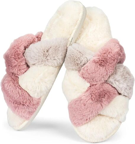 MeMoi Women's Multi Weave Plush Slippers in Kuwait