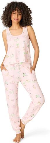 مجموعة PJ Salvage النسائية Pupcation Palms Sunies & Sunshine Long Pj in Kuwait