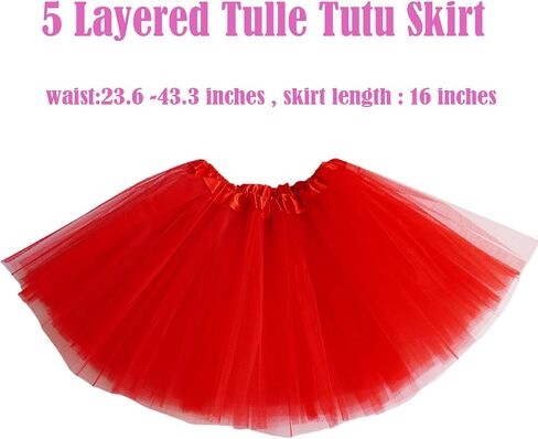 3 Sets Women Tutu Skirt 1980s Costume Accessories 5 Layered Colored Tutus Dress for Women Halloween Party (Tutu with Matching heaband and Socks) in Saudi Arabia