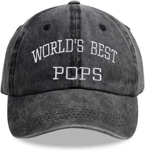 World’s Best Dad Gifts for Men, Adjustable Embroidered Distressed Cotton Papa Baseball Cap in Saudi Arabia