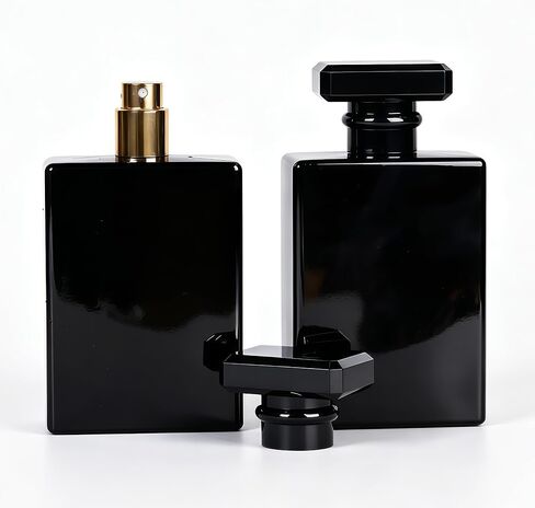 2 PCS عطر الزجاج الصافي ، زجاجة رذاذ فارغة 100 مل قابلة لإعادة التعبئة للرجال والنساء ، العطر المحمول موزع زجاجة رذاذ ميست الرائحة للسفر (الذهب) in Kuwait