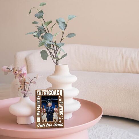Coach Dad Gifts, Coach Picture Frame, Father's Day, Birthday, Christmas Gifts, Rustic My Favorite Players Call Me Dad Wood Picture Frame, Holds 4x6 Inch Photo, Home And Office Table Decor in Saudi Arabia