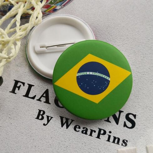 1PCS National Flag2 Button Pin Collection, 1.37 inch Diameter, Metal Badge with Safety Back Cover in Saudi Arabia