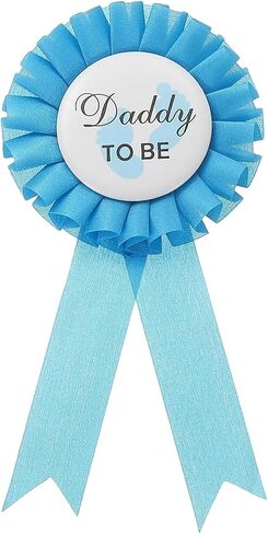 PATIKIL Daddy to Be Tinplate Badge Pin, Gender Reveal Button Pins New Dad Mom Gifts for Party Celebration Decorations, Sky Blue in Kuwait