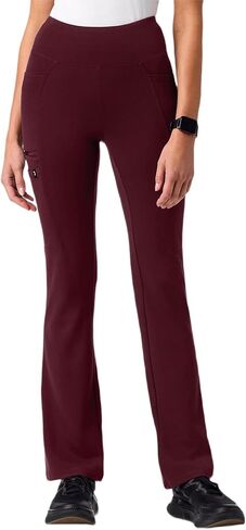 JAANUU Perri Ultrasoft Women’s Yoga Scrub Pant - 5 Pockets Skinny Fit, Mid Rise 4-Way Stretch Medical Uniform Pants in Saudi Arabia