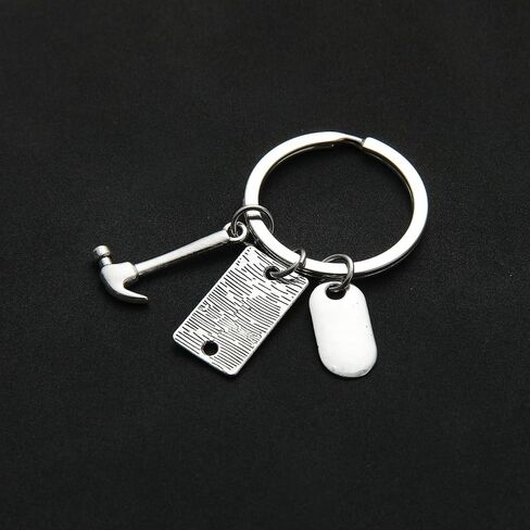 PHAETON 20PCS Toolbox Pendant Keychain Hammer & Ruler Charm Keychain with Thank You Tag for Dad, Father’s Day Birthday Gifts Builders, Construction Team, Handyman Appreciation Keyring in Kuwait