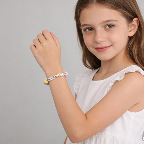 Mikovivi Big Sister Bracelet, Round Shaped Bead Letter Bracelet with Card Adjustable Stylish Sister Jewelry for Birthday Accessories in Kuwait